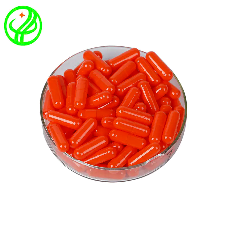 How is the starch raw material of Orange HALAL Capsule processed and refined?